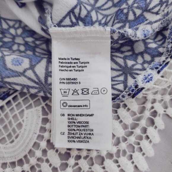 Boho H&M Divided Paisley Mozaic Cold Shoulder Top - Picture 6 of 15